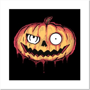 Pumpkin head Posters and Art